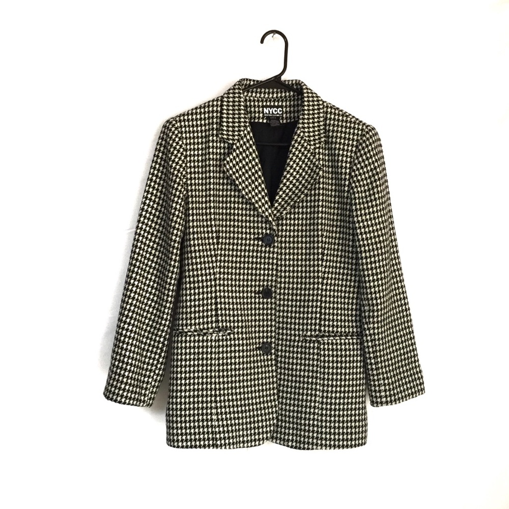 NYCC New York Clothing Co Houndstooth Blazer Sz 6